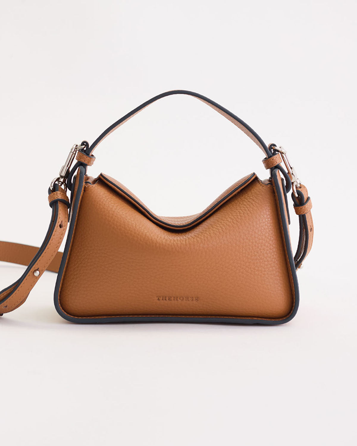 Mini Clementine Bag: Tan Pebbled Leather