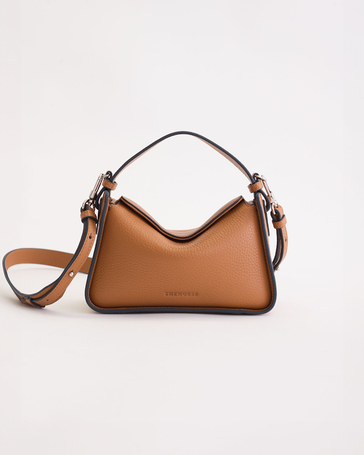 Mini Clementine Bag: Tan Pebbled Leather