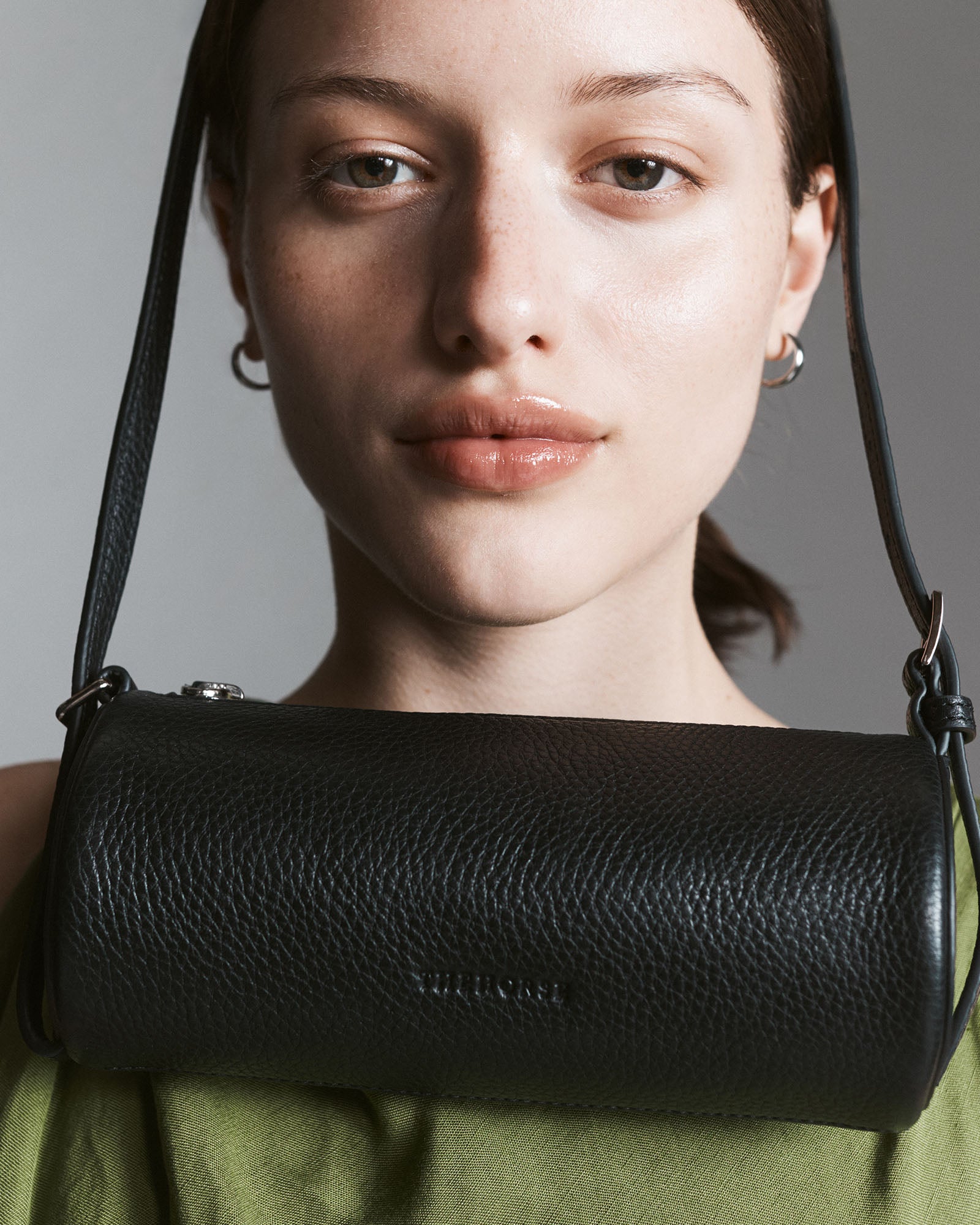 Romy Bag: Black Pebbled Leather