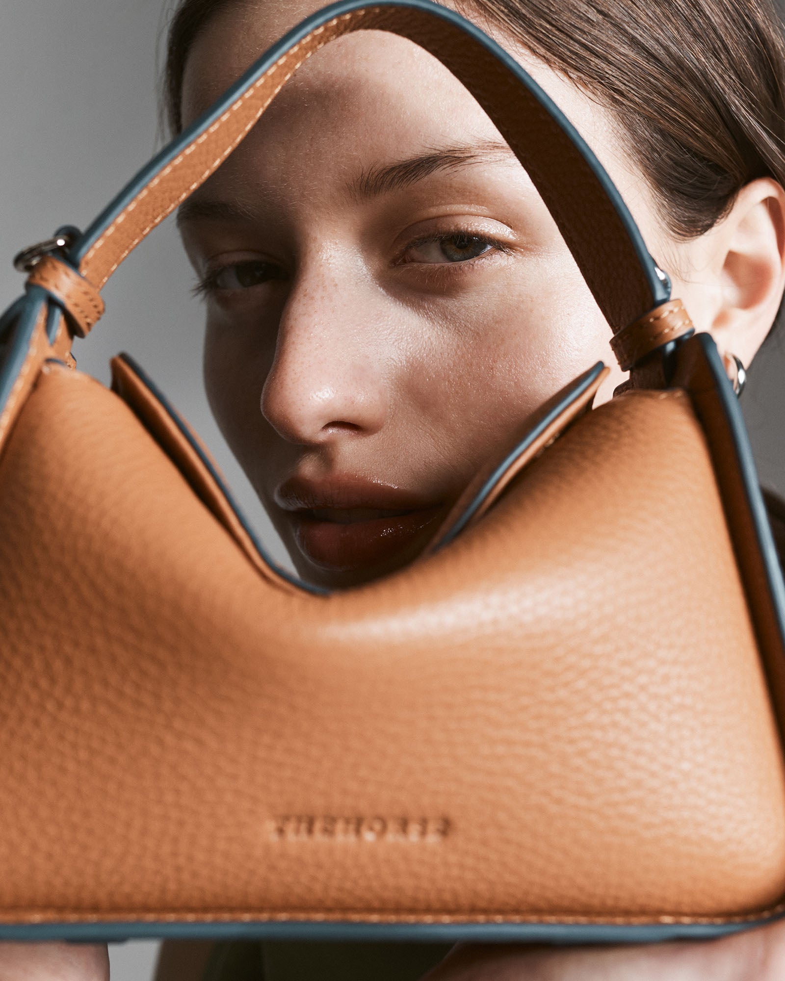 Mini Clementine Bag: Tan Pebbled Leather