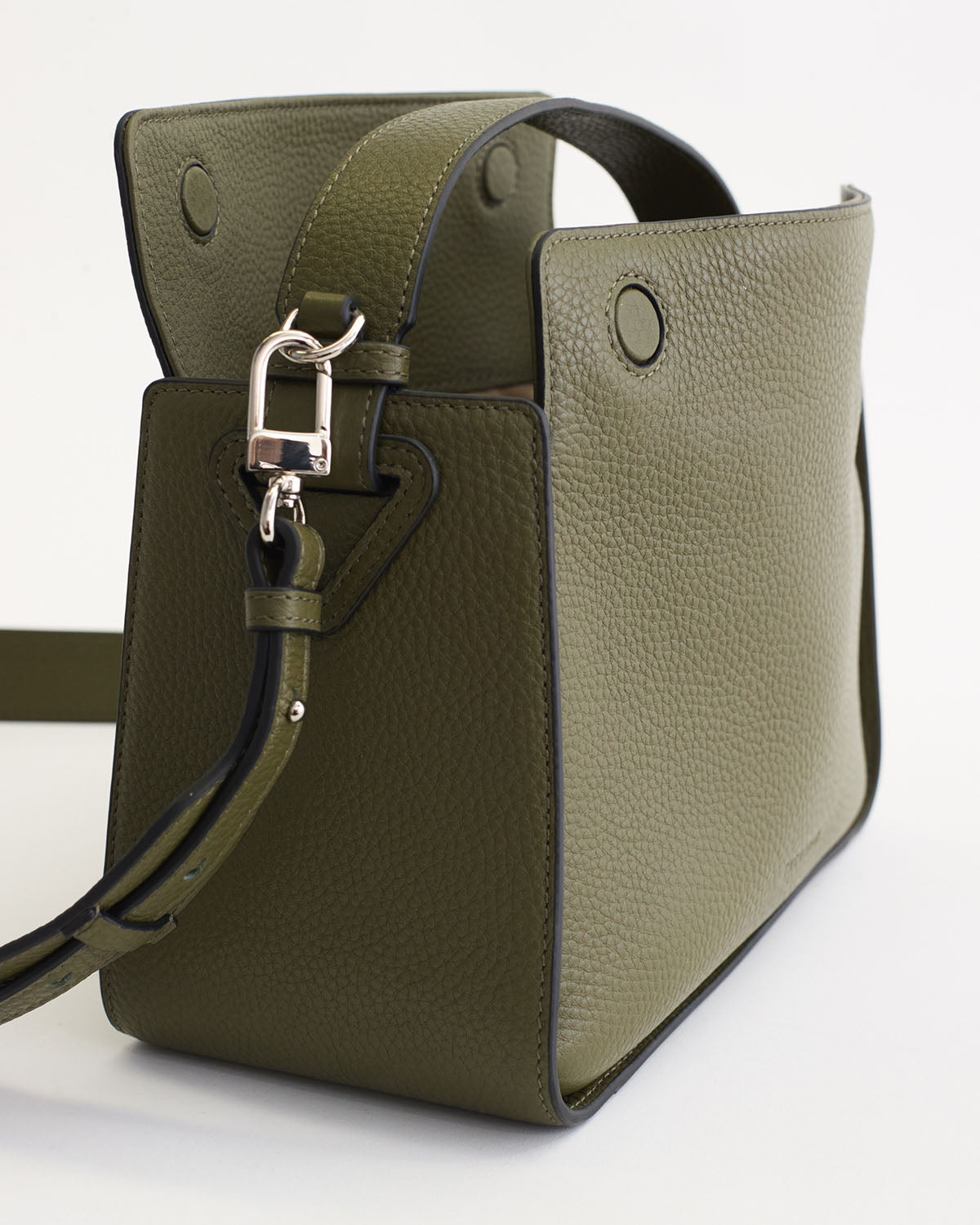 Clementine Bag: Olive Pebbled Leather