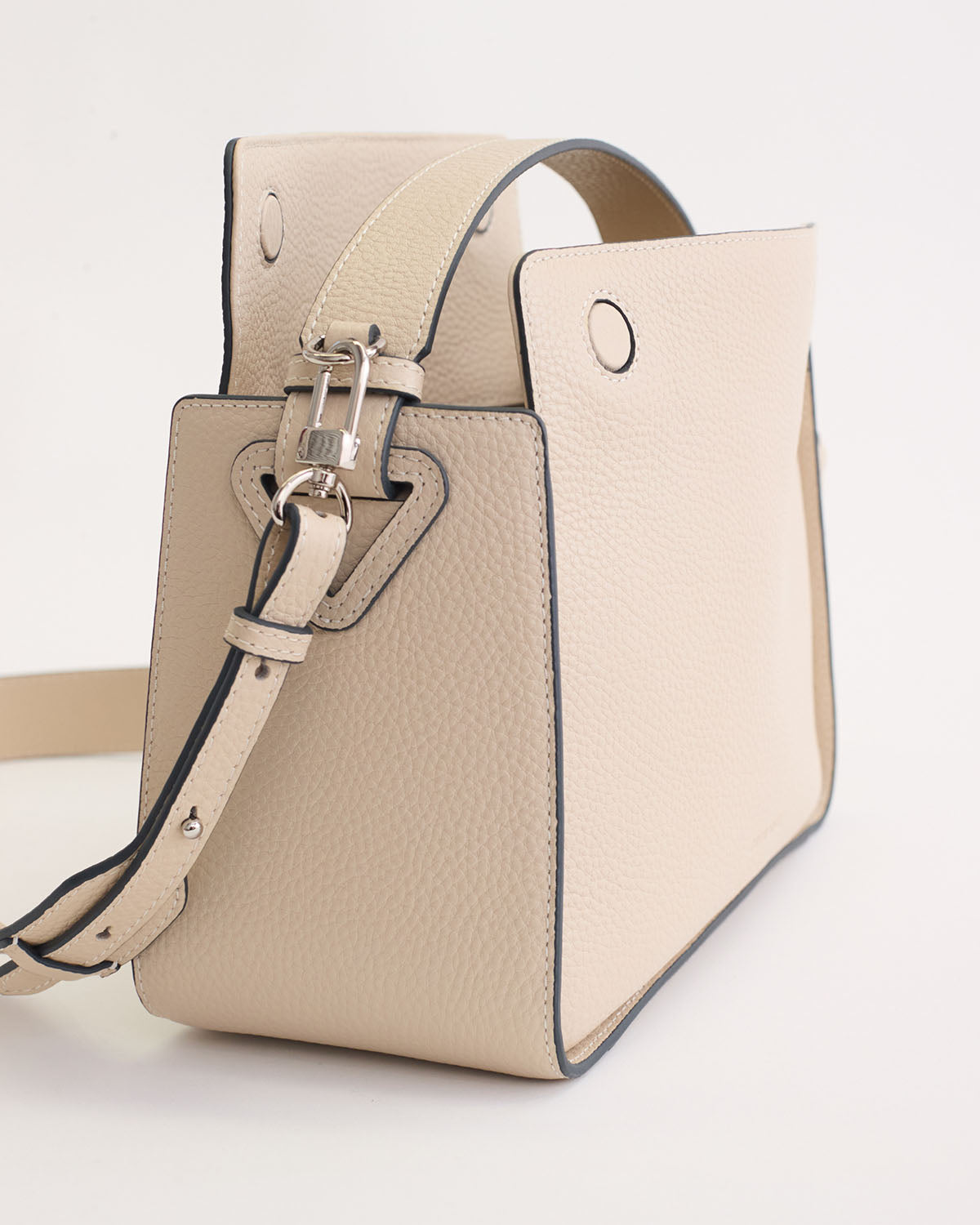 Clementine Bag: Oat Pebbled Leather