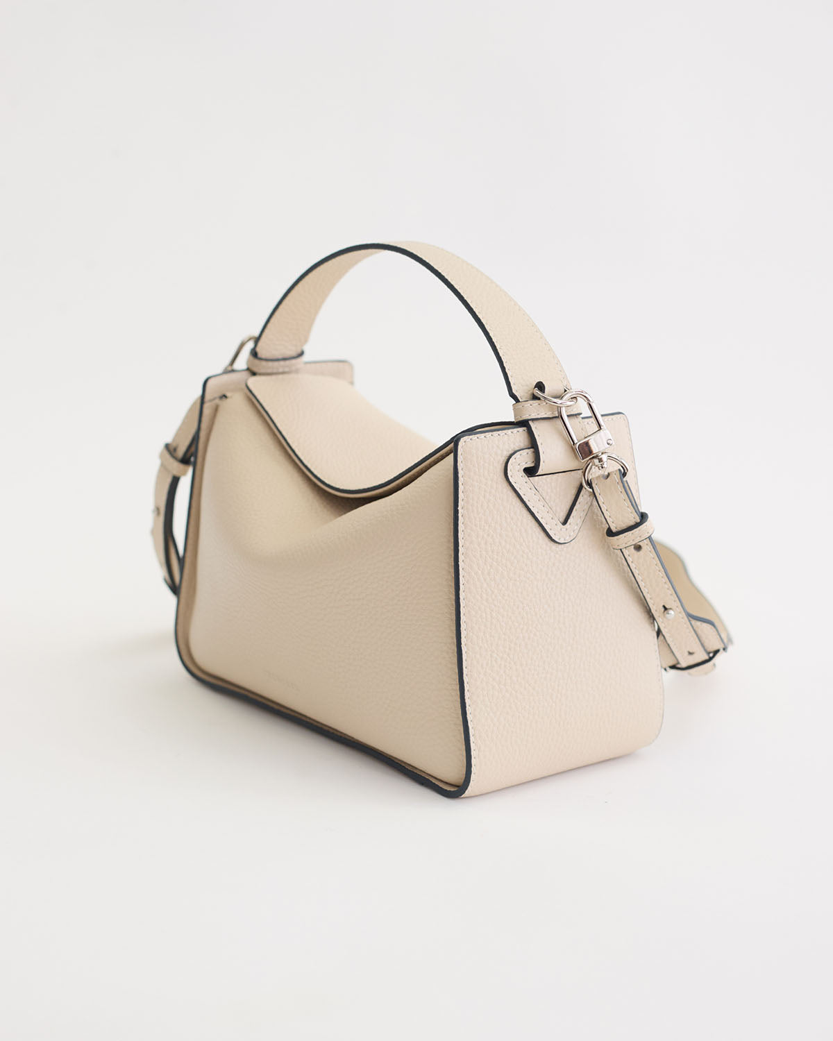 Clementine Bag: Oat Pebbled Leather