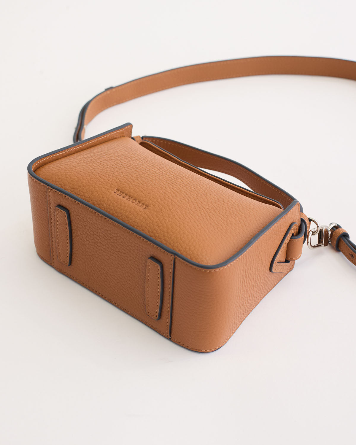 Mini Clementine Bag: Tan Pebbled Leather