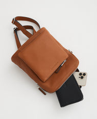 Mini Leather Backpack in Tan The Horse