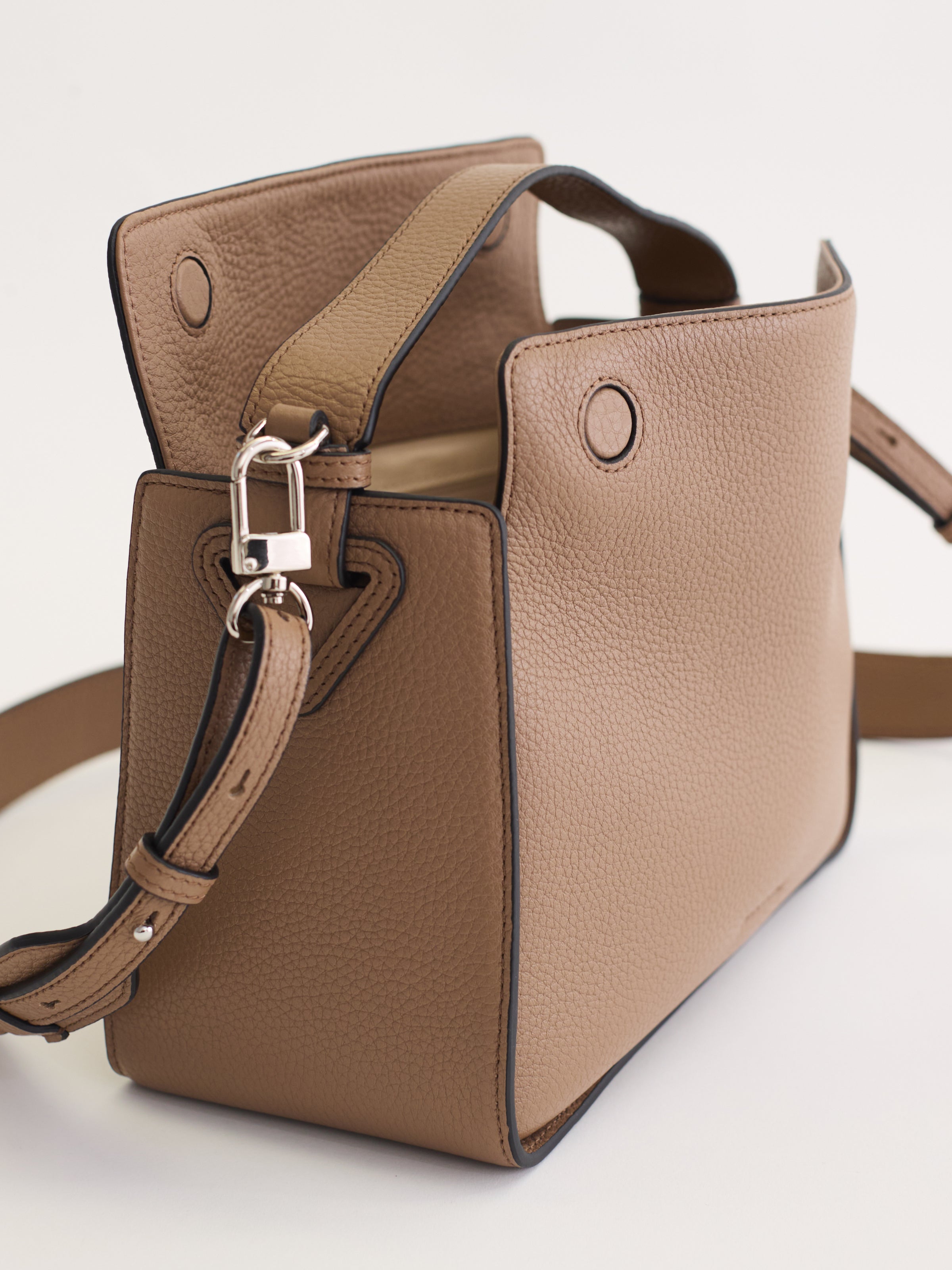 Clementine Bag: Taupe Pebbled Leather