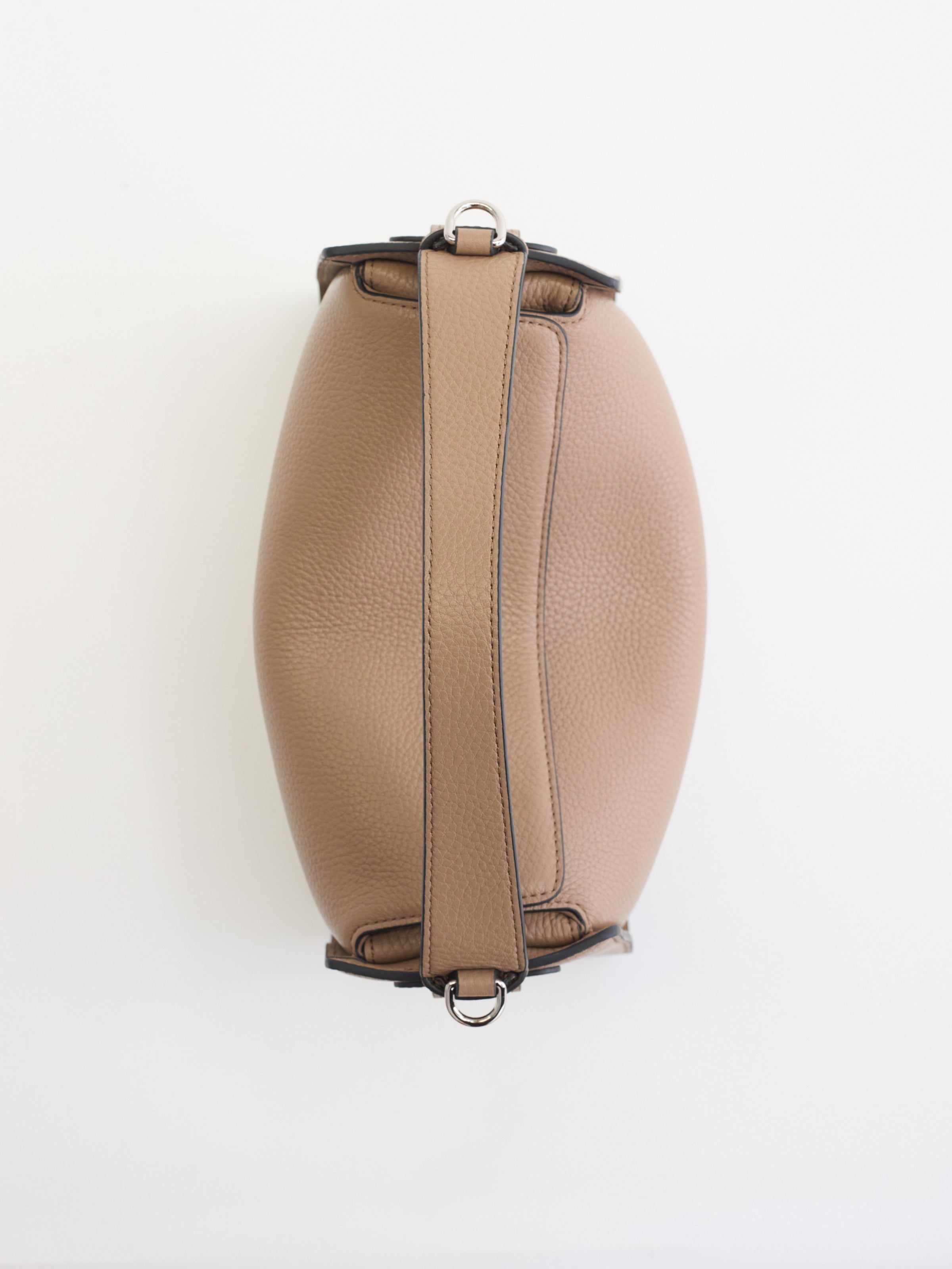 Clementine Bag: Taupe Pebbled Leather