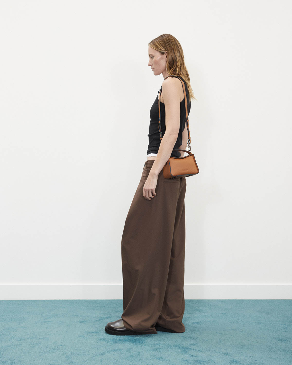 Mini Clementine Bag: Tan Pebbled Leather