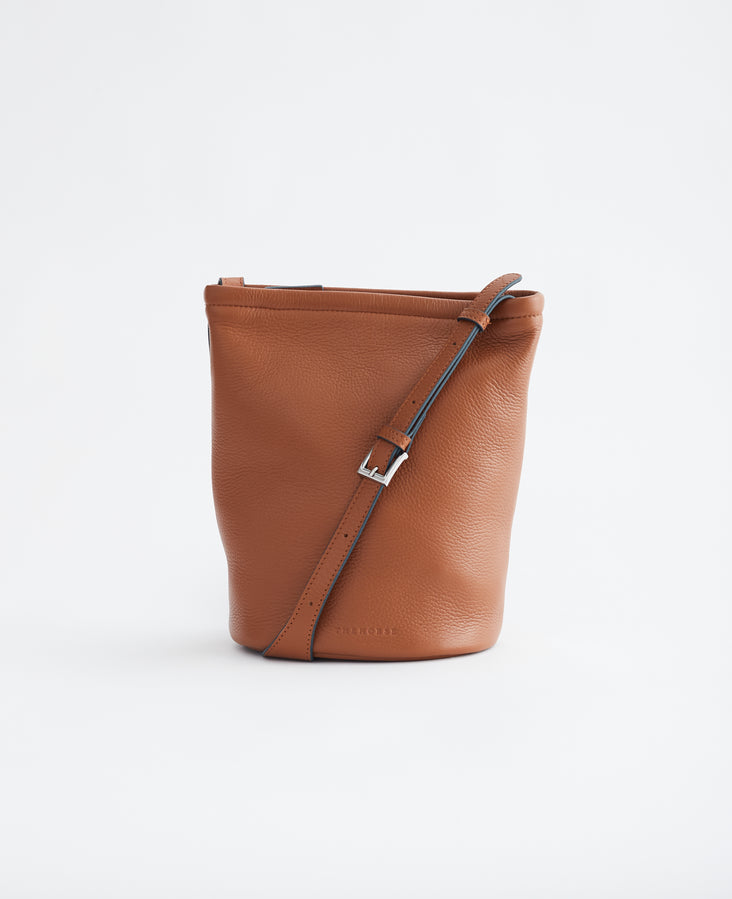 Shop Suri Medium Leather Bucket Messenger Drawstring Hobo Handbag (Black  Multi) Online in Australia