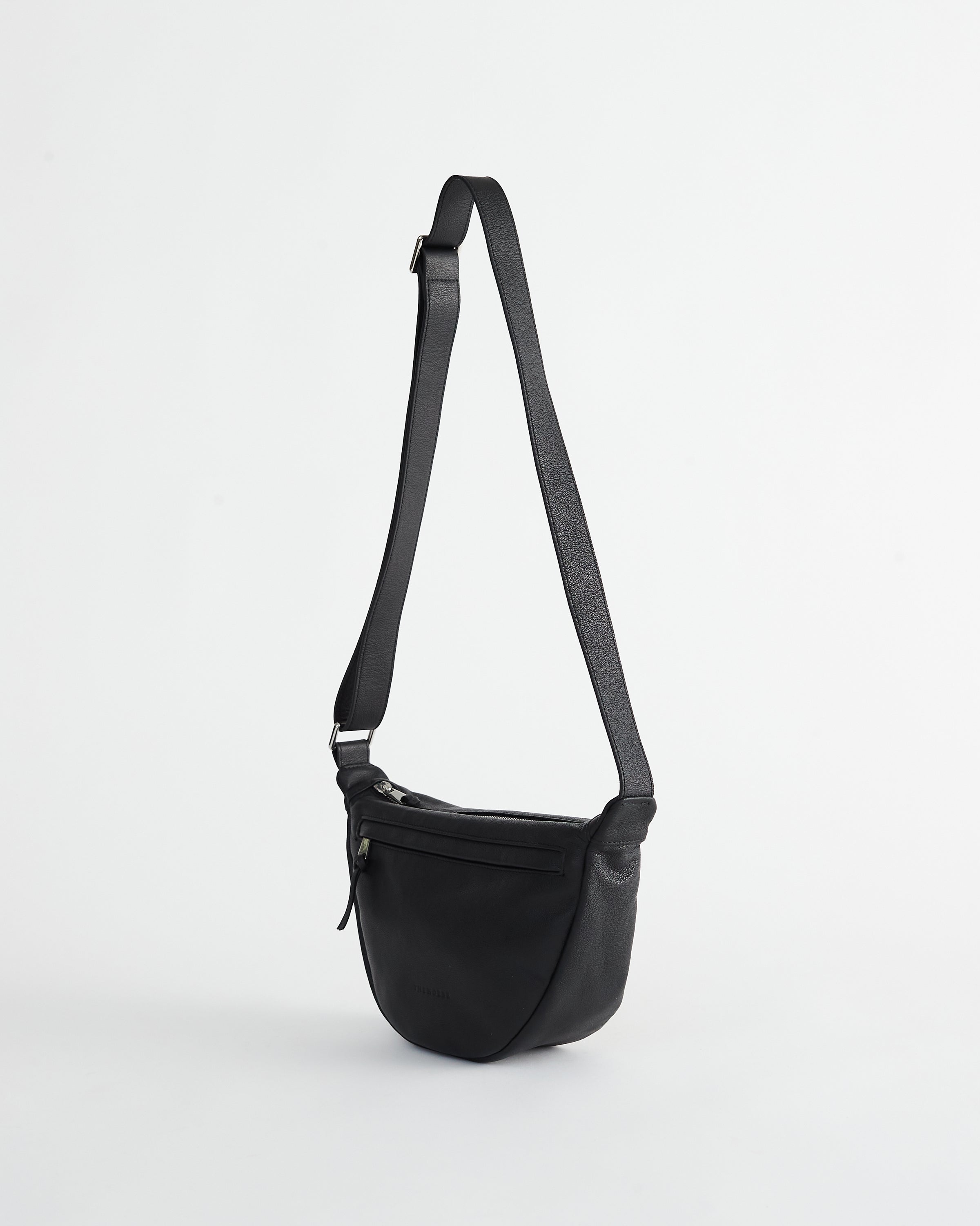 Black sporty top crossbody bag